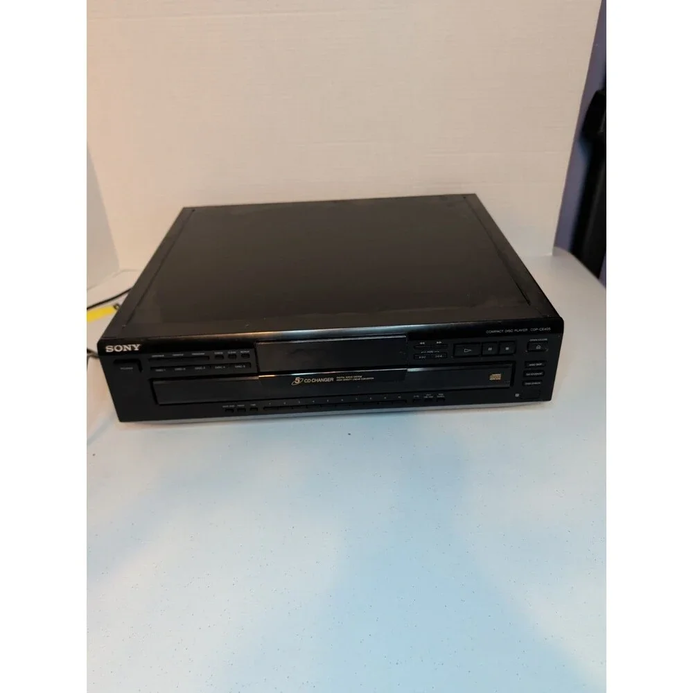 Sony CDP-CE405 5 Disc CD Compact Disc Changer Player No Remote TESTED Works Well